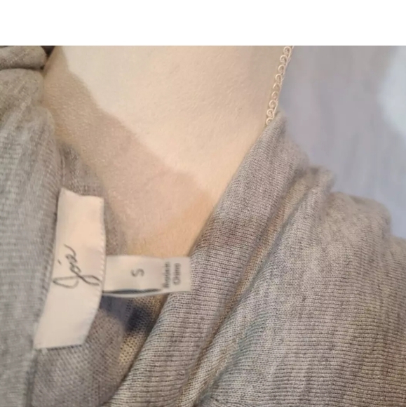 Joie Light Gray Long Sleeve Pull Over Cowl Neck Sweater Small - Picture 6 of 6